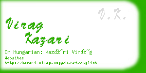 virag kazari business card